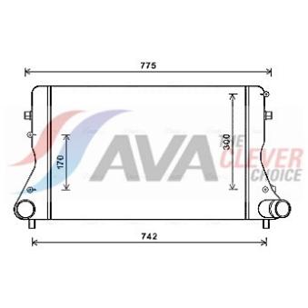 Intercooler, échangeur AVA QUALITY COOLING AIA4386