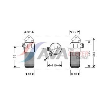 Filtre déshydratant, climatisation AVA QUALITY COOLING OEM 4B0820193A