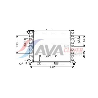 Radiateur, refroidissement du moteur AVA QUALITY COOLING AL2069