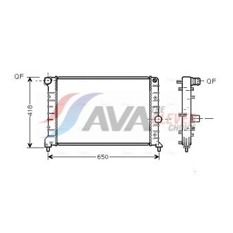 Radiateur, refroidissement du moteur AVA QUALITY COOLING AL2083