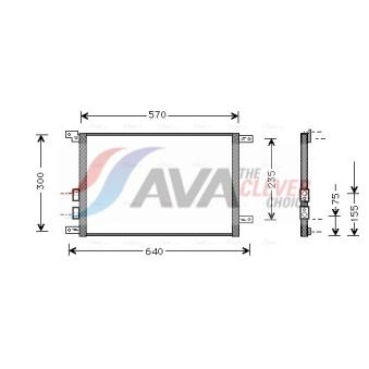 Condenseur, climatisation AVA QUALITY COOLING AL5070