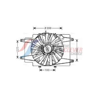 Ventilateur, refroidissement du moteur AVA QUALITY COOLING AL7505 Ventilateur, refroidissement du moteur AVA QUALITY COOLING AL7505