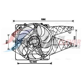 Ventilateur, refroidissement du moteur AVA QUALITY COOLING AL7514