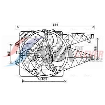 Ventilateur, refroidissement du moteur AVA QUALITY COOLING [AL7523]