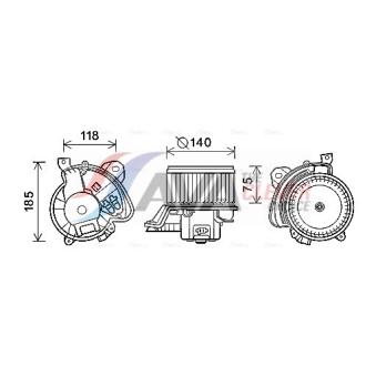 Moteur électrique, pulseur d'air habitacle AVA QUALITY COOLING AL8135
