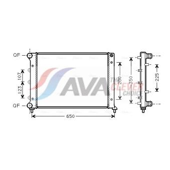 Radiateur, refroidissement du moteur AVA QUALITY COOLING ALA2078