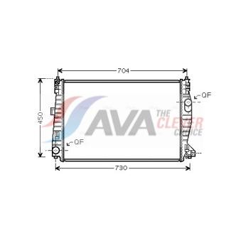 Radiateur, refroidissement du moteur AVA QUALITY COOLING ALA2101
