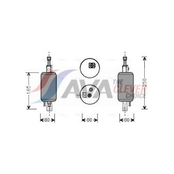 Filtre déshydratant, climatisation AVA QUALITY COOLING OEM 60801488 Filtre déshydratant, climatisation AVA QUALITY COOLING OEM 60801488