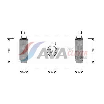 Filtre déshydratant, climatisation AVA QUALITY COOLING OEM 60815307