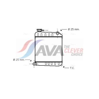 Radiateur, refroidissement du moteur AVA QUALITY COOLING OEM GRD172