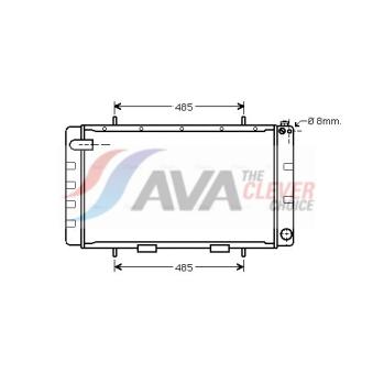 Radiateur, refroidissement du moteur AVA QUALITY COOLING [AU2065]