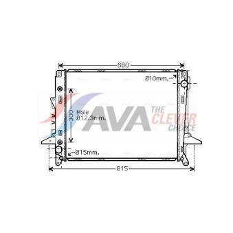 Radiateur, refroidissement du moteur AVA QUALITY COOLING AU2197
