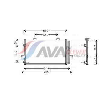 Condenseur, climatisation AVA QUALITY COOLING AU5078D