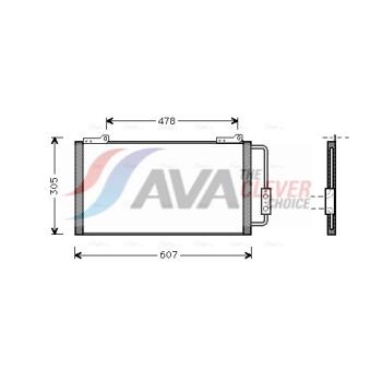 Condenseur, climatisation AVA QUALITY COOLING AU5139
