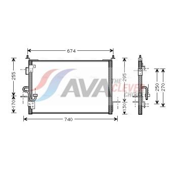 Condenseur, climatisation AVA QUALITY COOLING OEM JRB100840 Condenseur, climatisation AVA QUALITY COOLING OEM JRB100840