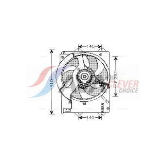 Ventilateur, refroidissement du moteur AVA QUALITY COOLING AU7501