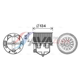 Moteur électrique, pulseur d'air habitacle AVA QUALITY COOLING OEM 8623277