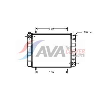 Radiateur, refroidissement du moteur AVA QUALITY COOLING AUA2084