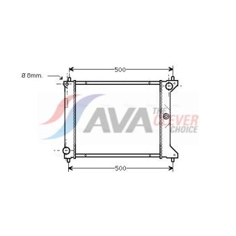 Radiateur, refroidissement du moteur AVA QUALITY COOLING OEM PCC10233EVA