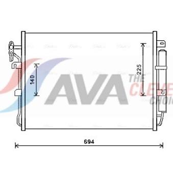 Condenseur, climatisation AVA QUALITY COOLING OEM LR018403