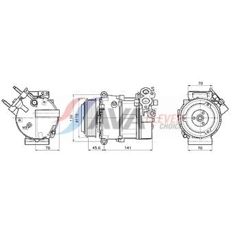 Compresseur, climatisation AVA QUALITY COOLING OEM LR112585