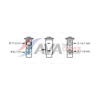 Détendeur, climatisation AVA QUALITY COOLING OEM 64503452759