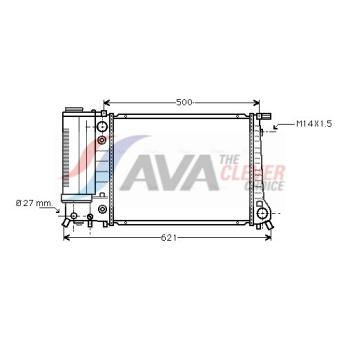 Radiateur, refroidissement du moteur AVA QUALITY COOLING OEM 17101728769