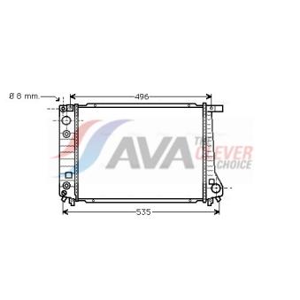 Radiateur, refroidissement du moteur AVA QUALITY COOLING [BW2087]