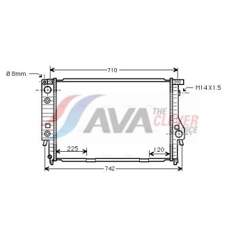 Radiateur, refroidissement du moteur AVA QUALITY COOLING BW2094