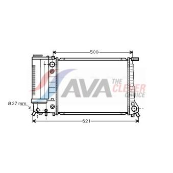Radiateur, refroidissement du moteur AVA QUALITY COOLING OEM 1712983