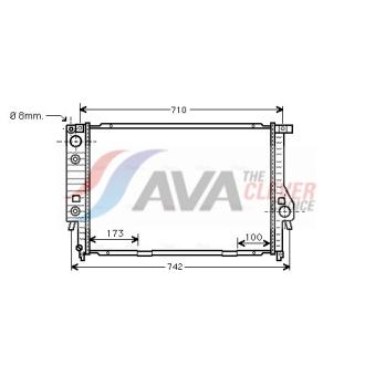 Radiateur, refroidissement du moteur AVA QUALITY COOLING BW2134