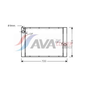 Radiateur, refroidissement du moteur AVA QUALITY COOLING BW2283