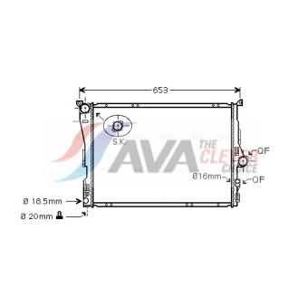 Radiateur, refroidissement du moteur AVA QUALITY COOLING BW2343