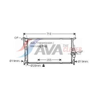 Radiateur, refroidissement du moteur AVA QUALITY COOLING BW2542