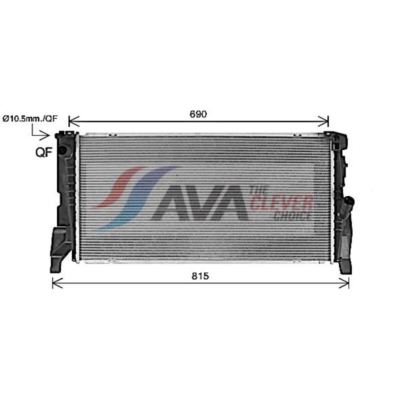 Radiateur, refroidissement du moteur AVA QUALITY COOLING BW2588 - Visuel 1