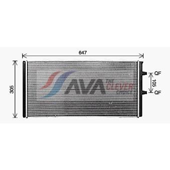 Radiateur, refroidissement du moteur AVA QUALITY COOLING BW2604