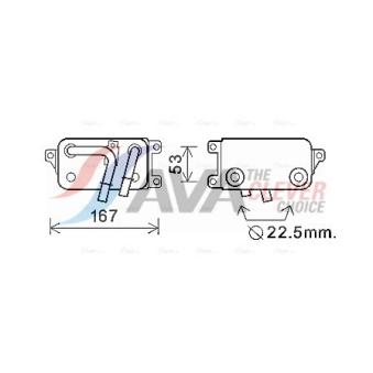 Radiateur d'huile de boîte automatique AVA QUALITY COOLING OEM 7507974 Radiateur d'huile de boîte automatique AVA QUALITY COOLING OEM 7507974