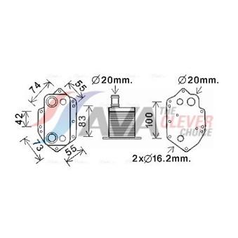 Radiateur d'huile AVA QUALITY COOLING BW3554