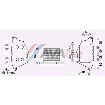 Radiateur d'huile AVA QUALITY COOLING BW3572