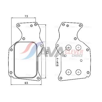 Radiateur d'huile AVA QUALITY COOLING OEM 8585625