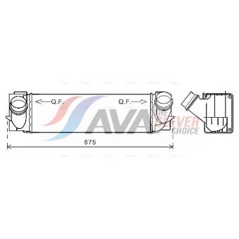 Intercooler, échangeur AVA QUALITY COOLING BW4457