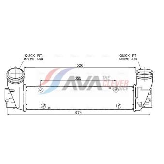 Intercooler, échangeur AVA QUALITY COOLING BW4631