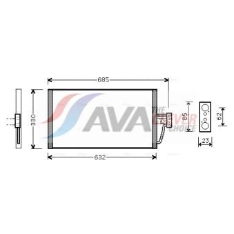 Condenseur, climatisation AVA QUALITY COOLING BW5254