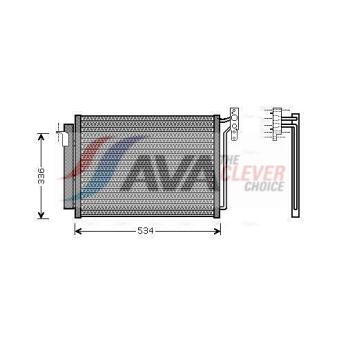Condenseur, climatisation AVA QUALITY COOLING OEM 64536914216