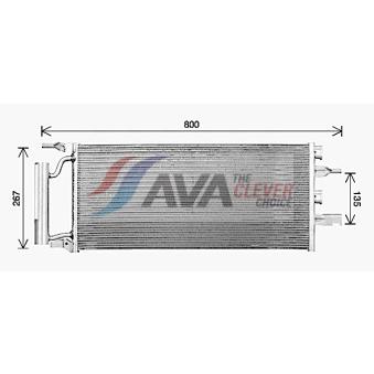 Condenseur, climatisation AVA QUALITY COOLING BW5607D