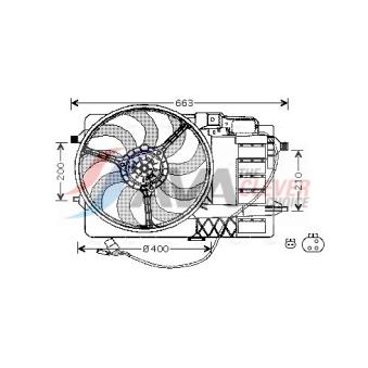 Ventilateur, refroidissement du moteur AVA QUALITY COOLING OEM 1475577