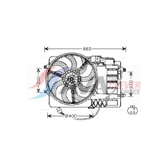 Ventilateur, refroidissement du moteur AVA QUALITY COOLING BW7516