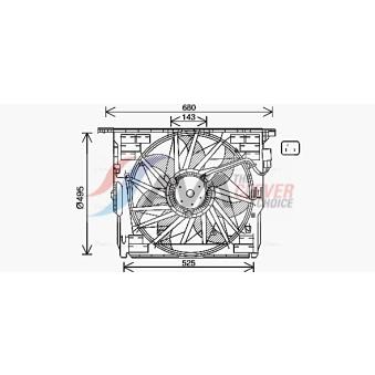 Ventilateur, refroidissement du moteur AVA QUALITY COOLING BW7564