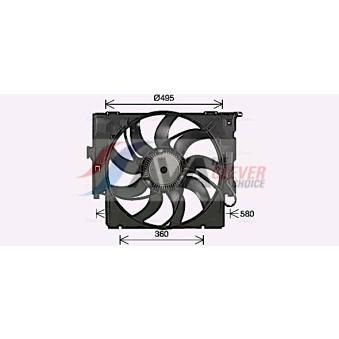 Ventilateur, refroidissement du moteur AVA QUALITY COOLING BW7586