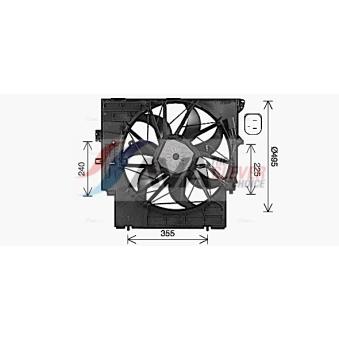 Ventilateur, refroidissement du moteur AVA QUALITY COOLING BW7598